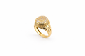 10K Yellow Gold Diamond Signet Ring – Luxury Men's Statement Ring
