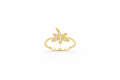10K Yellow Gold Diamond Dragonfly Ring